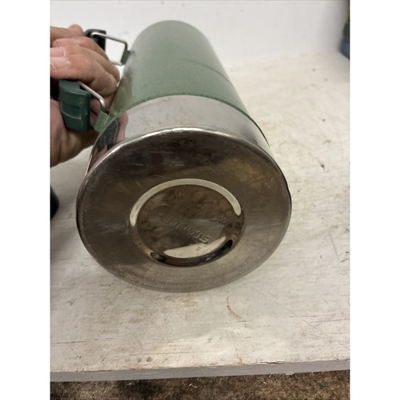 Stanley Thermos Original Vintage Green Vacuum Bottle Clean! 1.1 Quart/1 Liter - Picture 12 of 13
